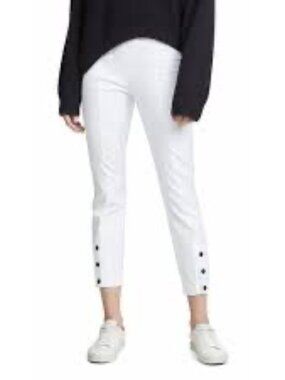 RAG & BONE~Simone Snap Pant~WOMEN'S WHITE COTTON STRETCH TROUSERS NWT Sz 8